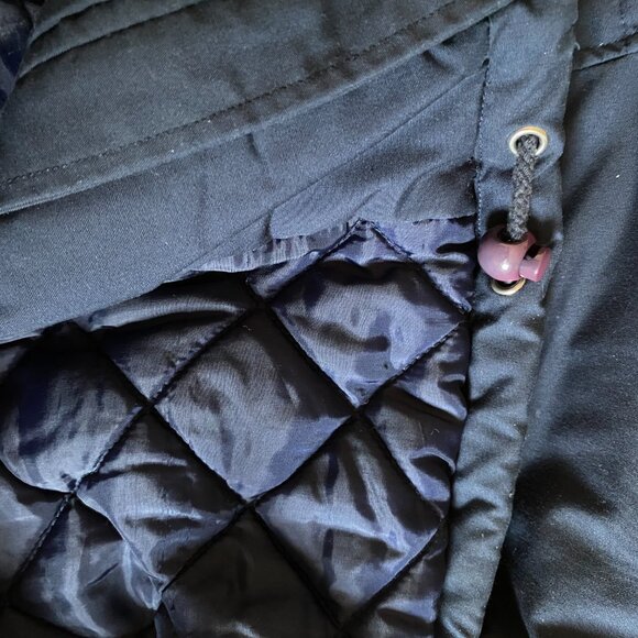 Women's Sergio‎ Tacchini Navy Blue Puffer Parka Coat Jacket Size L - Picture 10 of 10